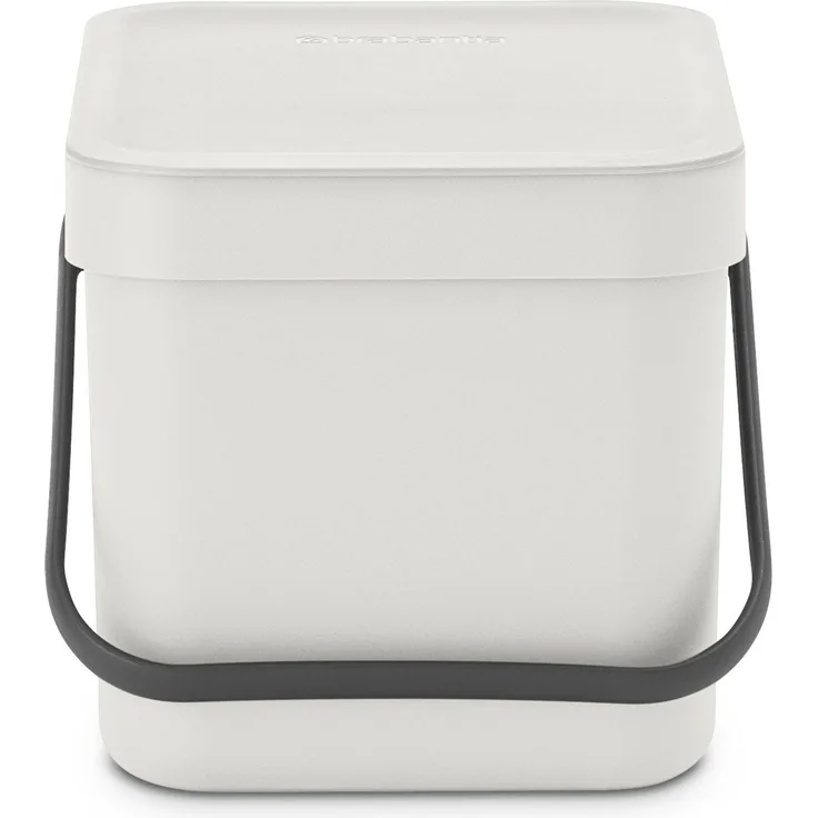 Brabantia 'Sort & Go' Abfallbehälter, Kunststoff, Light Grey, 6 Liter