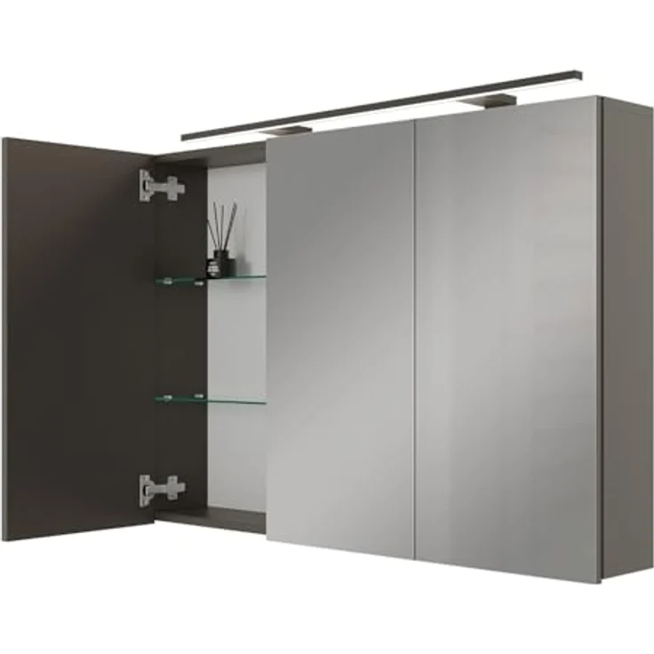 Planetmöbel Badezimmerspiegelschrank Spiegelschrank ARIA (Spiegelschrank Bad mit Beleuchtung, Schrank) – Bild 2