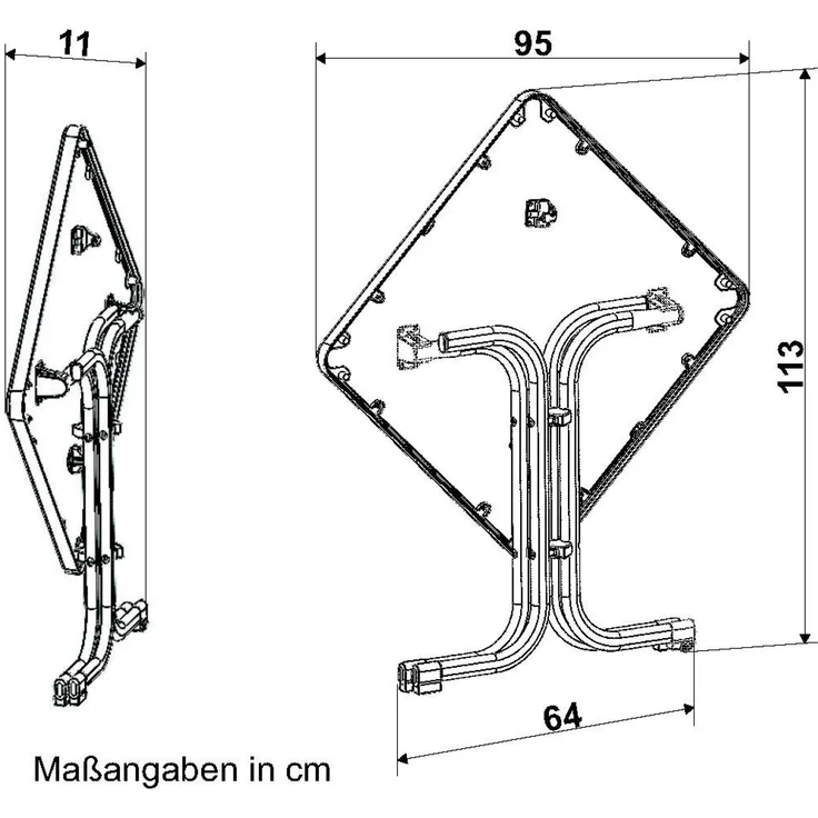 Sieger Boulevard-Klapptisch Boulevard-Klapptisch klappbar, Stahl Weiß 70 x 72 x 70 cm – Bild 5