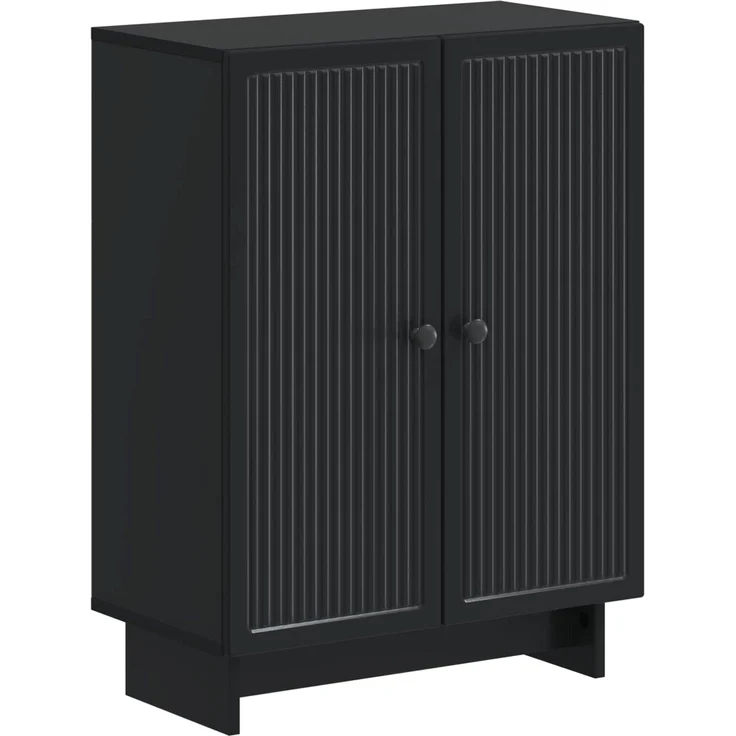 vidaXL 3-teiliges Badezimmer-Schranksystem EDE Schwarz Holzwerkstoff 3417415 – Bild 4