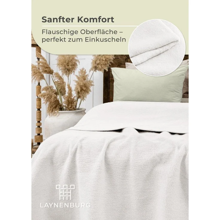 Wohndecke Wohndecke aus Baumwolle - Kuscheldecke, Baumwolldecke -, Laynenburg, Decke als Sofa-decke, Couchdecke, Wolldecke aus Baumwollmix – Bild 3