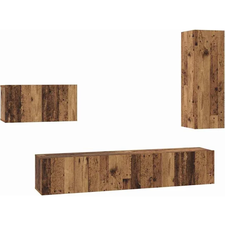 vidaXL TV-Schrankset 4 stk. 30,5 x 30 x 90 cm Altholz 3393261 – Bild 2
