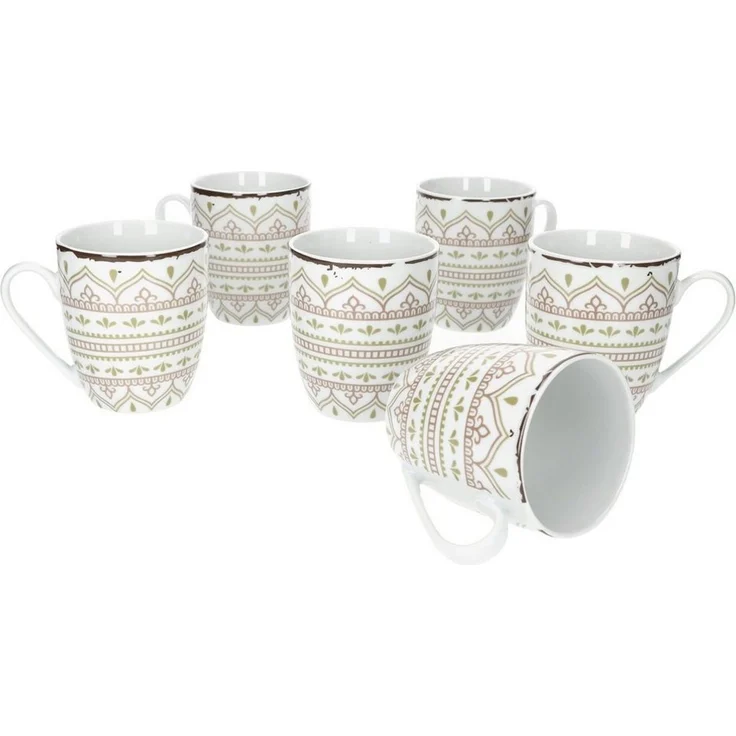 van Well Becher 6er Set Kaffeebecher Riva 400ml Porzellan, Porzellan – Bild 5