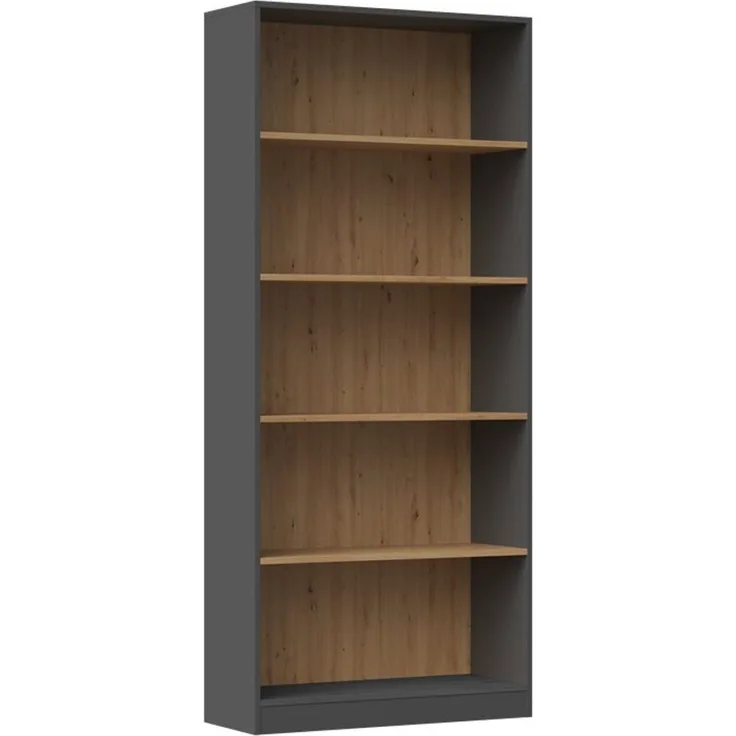 ibonto BÜCHERREGAL Laminierte HANDWERKLICHE EICHE Erhältlich in verschiedenen Größen (H 182 x T 30 x B 80 cm)