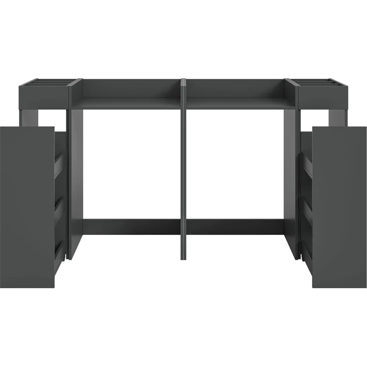 Waschmaschienenumbau Set (B/H/T: 190x101x60 cm) in anthrazit Nachbildung – Bild 4
