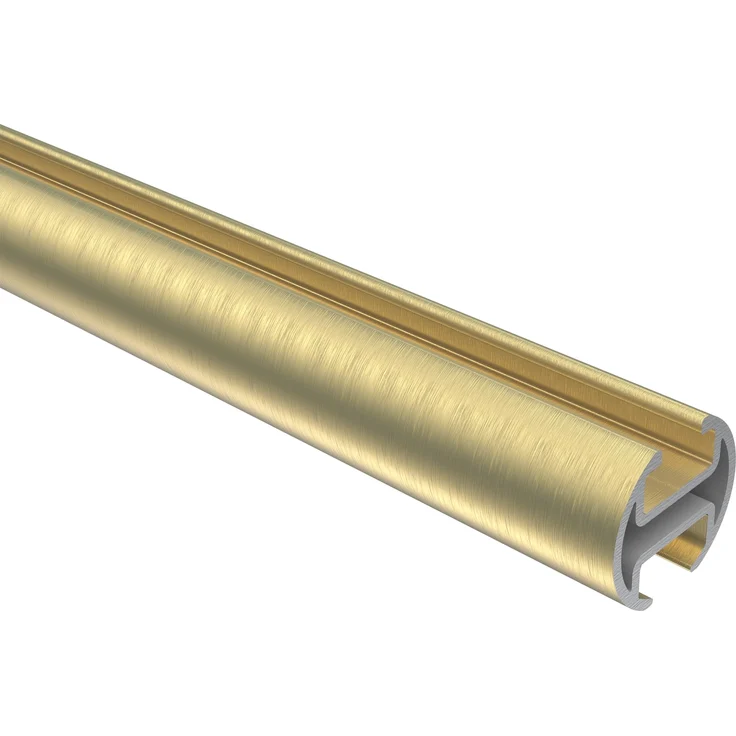 Innenlauf-Gardinenstangen-Set Siteno Mavell 540 cm (geteilt in 3 x 180 cm), 3-läufig, 20 mm Ø Messing-Optik – Bild 4