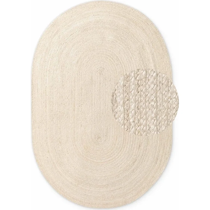 HANSE Home Teppich Rangpur Juteteppich, auch in Oval, oval, Höhe: 10 mm, Handgewebt, 100% Jute, Natur, Wohnzimmer, Flur, Boho, Skandi – Bild 1