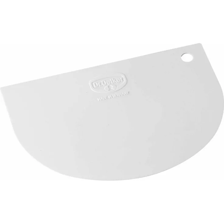 Dr. Oetker 1635 Teigschaber Classic, aus flexiblem Kunststoff, 12 x 7,5 cm, weiß