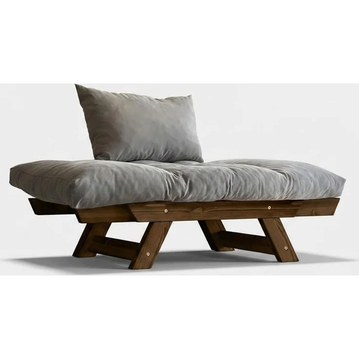 Skye Decor 'CPT8133-140' Garten-Sessel, Walnuss / Grau, 108-140 x 75 cm – Bild 4