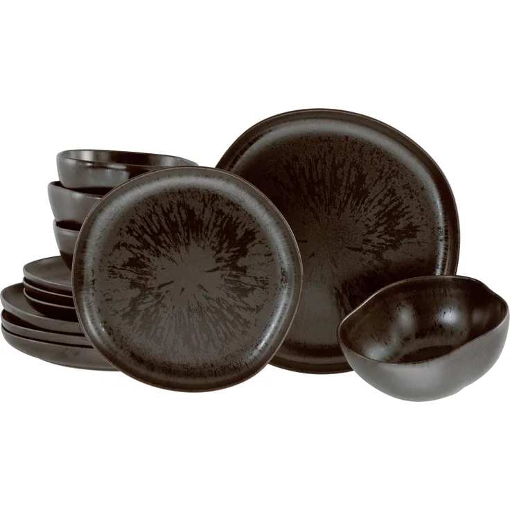 Natura Organic Rusty, Tellerset 12-tlg (mo)