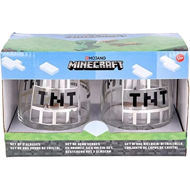 Minecraft-Glas mit Silbermotiv – Bild 1