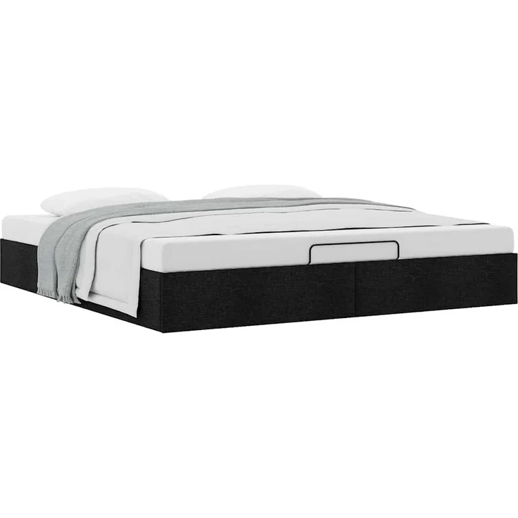 vidaXL Ottoman-Bett ohne Matratze Schwarz 180x200 cm Stoff 3310898 – Bild 2
