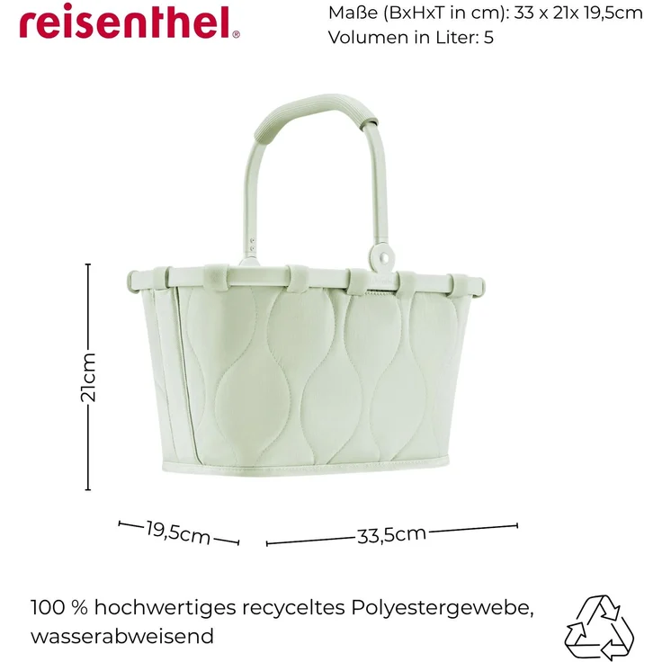 reisenthel Carrybag BN5058 carrybag XS puffer iced matcha Einkaufskorb Tragekorb – Bild 3