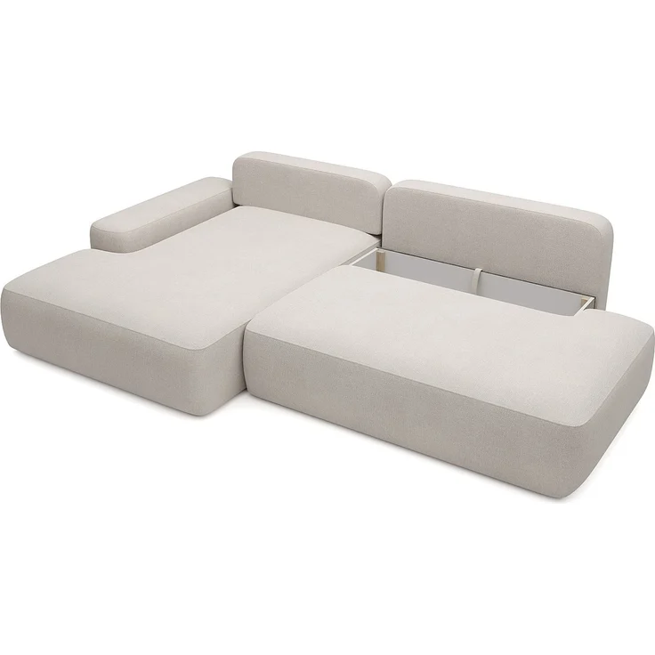 Vente-unique - DAVISO - Schlafsofa - Plastik - Kunststoff (PVC) - Beige - 276 x 164 x 87 cm – Bild 6
