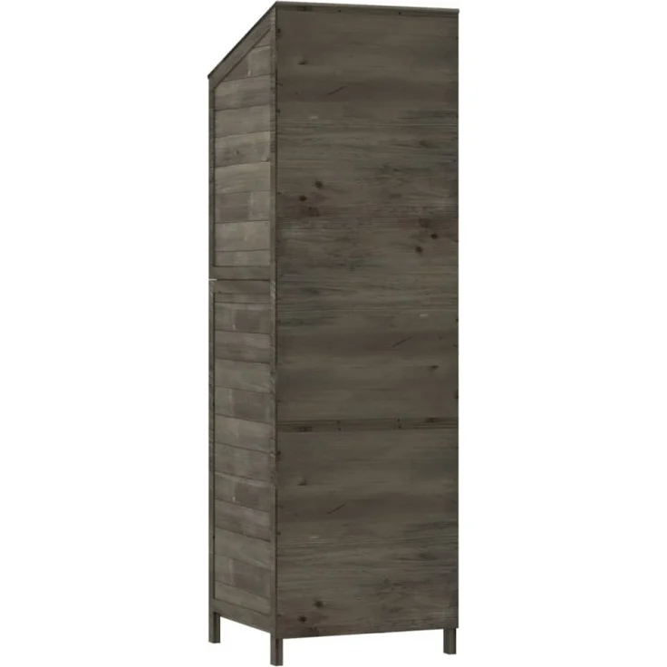 vidaXL Geräteschuppen Anthrazit 55x52x174,5 cm Massivholz Tanne 152188 – Bild 4