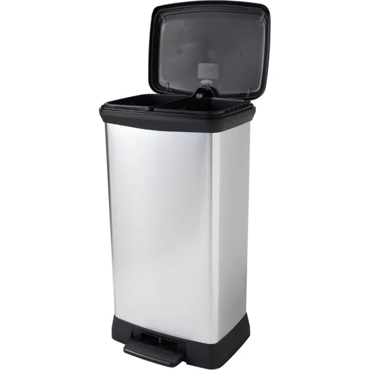Curver Abfallbehälter Duo metallic 23L+23L mit Pedal