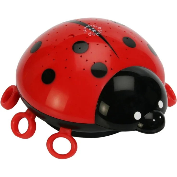 ANSMANN Sternenlicht Marienkäfer LED Sternenhimmel-Projektor Nachtlicht Lampe Einschlafhilfe für Baby/Kinder/Erwachsene, oder auch als Still-Licht - geprüfte Materialien, Rot