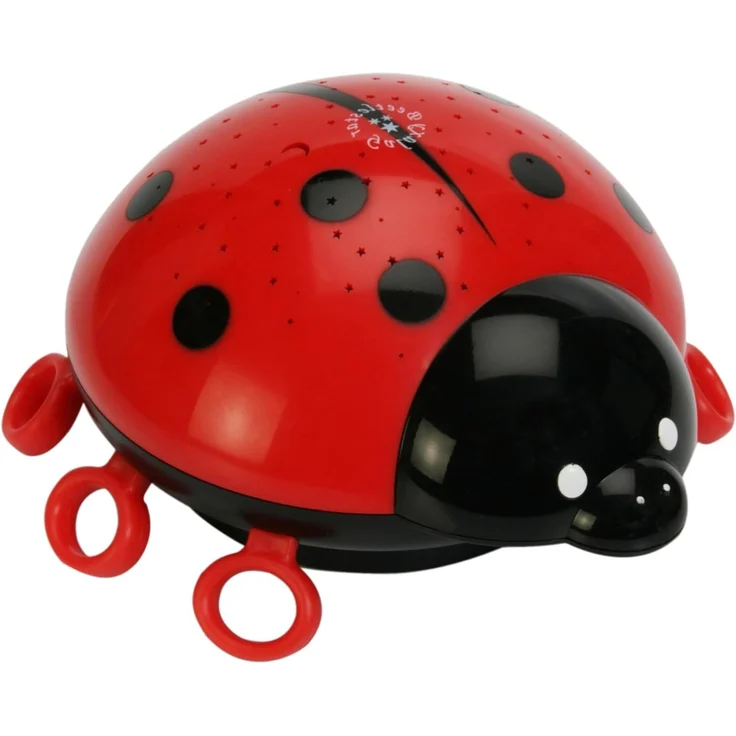 ANSMANN Sternenlicht Marienkäfer LED Sternenhimmel-Projektor Nachtlicht Lampe Einschlafhilfe für Baby/Kinder/Erwachsene, oder auch als Still-Licht - geprüfte Materialien, Rot