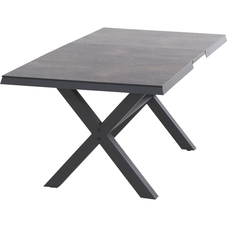 Siena Garden Sincro Ausziehtisch 160/200x90 cm, Aluminium (matt anthrazit) & HPL Titan – Bild 9