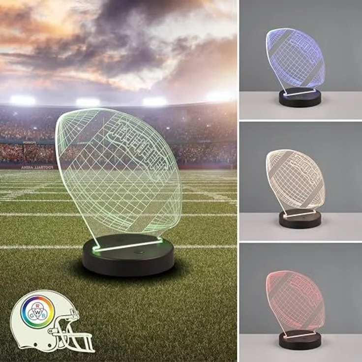 3D Dekoleuchte FOOTBALL mit RGB Farbwechsler, Höhe 21cm – Bild 3