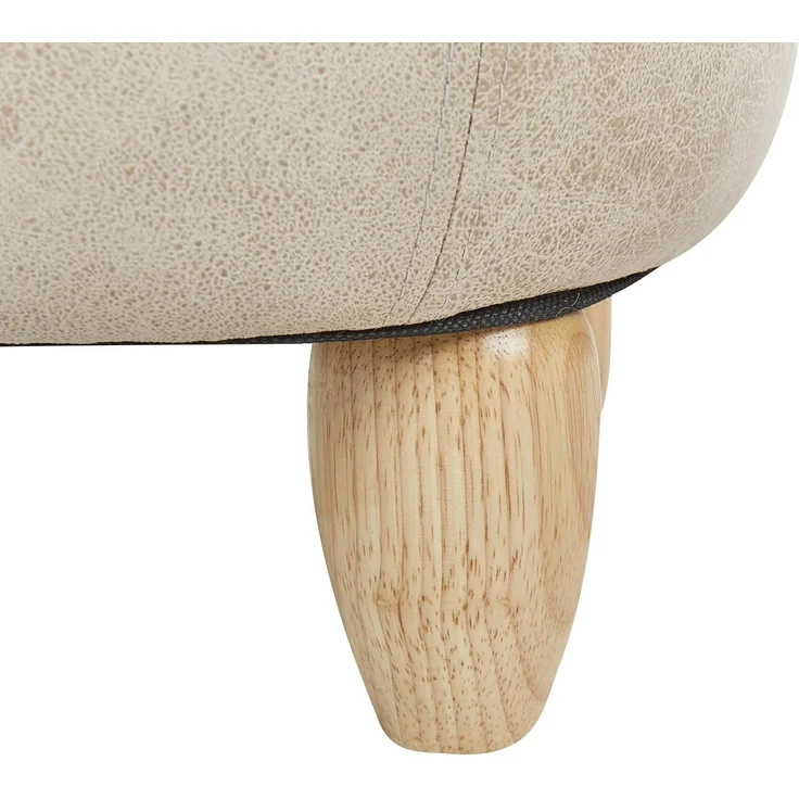 Beliani 'Elephant' Hocker, Kunstleder taupe, 70 x 35 x 32 cm – Bild 8