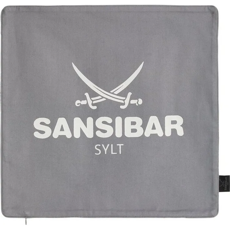 Sansibar Sylt Kissenhülle Kissenbezug Sansibar Sylt Kissenhülle, Sansibar Logo Druck, 45x45 cm, mit Logo-Schriftzug, mit verdecktem Reißverschluss