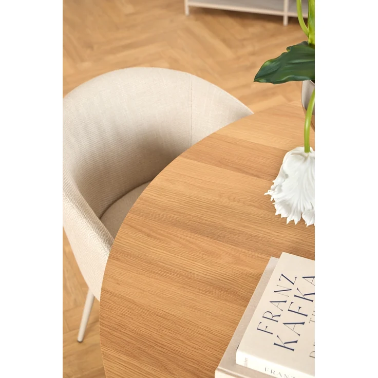 Esszimmerstuhl >Eleanor< (2er-Set) Design 4-Fuß, Bezug beige - 55,5x79x55cm (BxHxT) – Bild 8