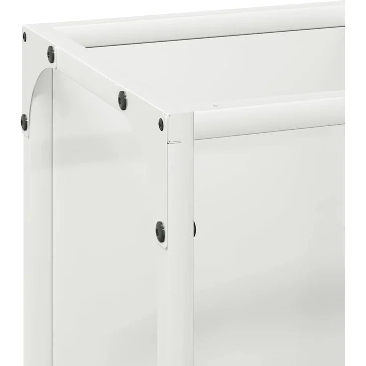 vidaXL Brennholzregal Weiß 25x25x100 cm Kaltgewalzter Stahl 864268 – Bild 8