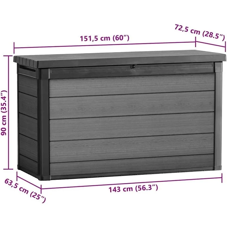 Keter Gartentruhe Cortina 757 L Grau 446824 – Bild 3