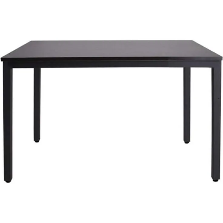 sogesfurniture Schreibtisch Computertisch Büromöbel PC Tisch, Stabil Bürotisch Arbeitstisch Esstisch aus Holz und Stahl, Einfache Montage, 100 x 60 x 75 cm, Teak & Weiß AC3TW-100-SF