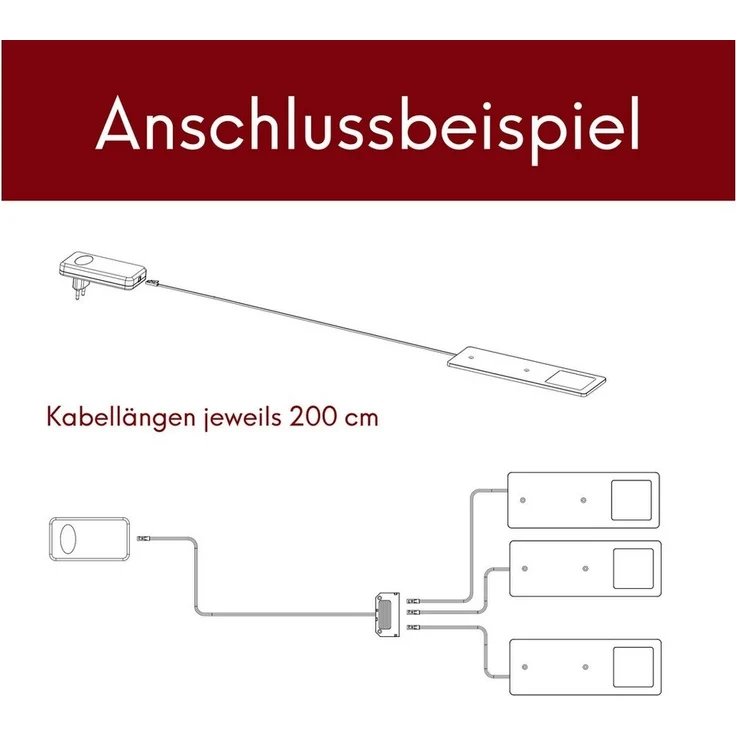 kalb LED Unterbauleuchte LED Unterbauleuchten Edelstahl gebürstet 5W - Küchenleuchte, 4er Set neutralweiß, neutralweiß – Bild 2