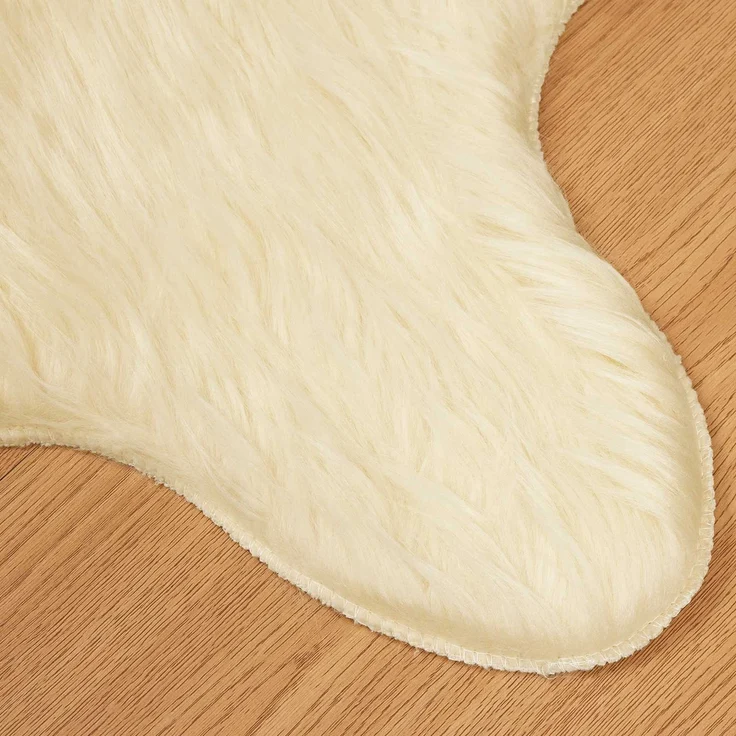 vidaXL Kunstschaffell Teppich Tafalla Creme 80 x 120 cm Polyester 42021520 – Bild 6