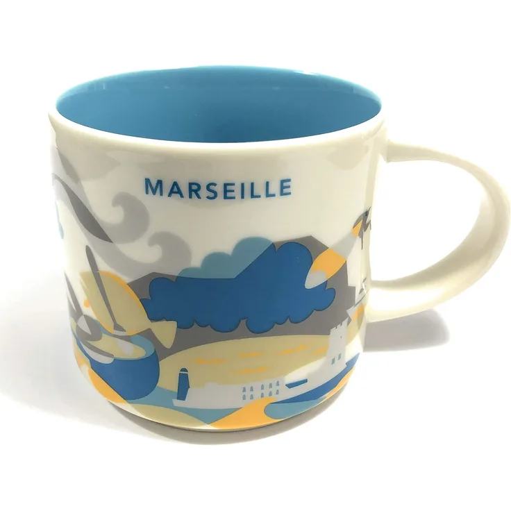 Starbucks Marseille France Mug YAH You are here Collection - 14 fl oz - 414 ml