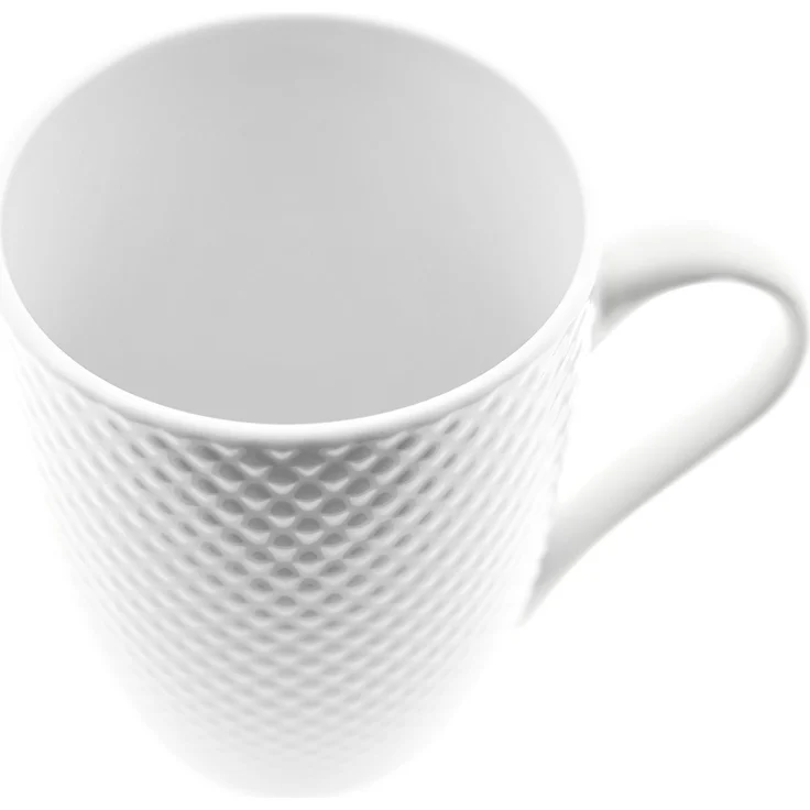 Weissberg 6-tlg. Kaffeebecher 350 ml aus hochwertigem Porzellan - Weiß – Bild 2