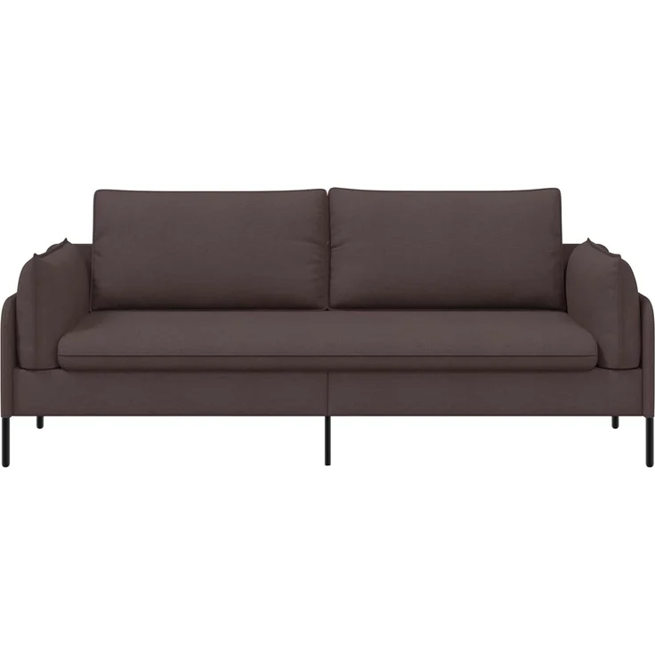 vidaXL 3-Sitzer-Sofa Dunkelbraun 222 x 81 x 89 cm Stoff 42048633 – Bild 3