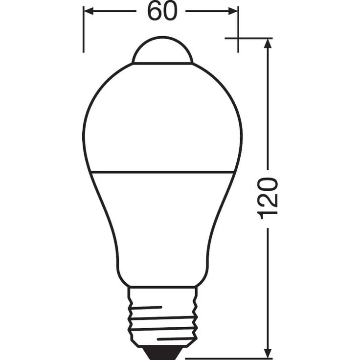 Osram LED Star+ Motion Sensor Classic A Lampe, in Kolbenform mit E27-Sockel, integrierter Bewegungssensor, Ersetzt 75 Watt, Matt, Warmweiß - 2700 Kelvin, 1er-Pack – Bild 8