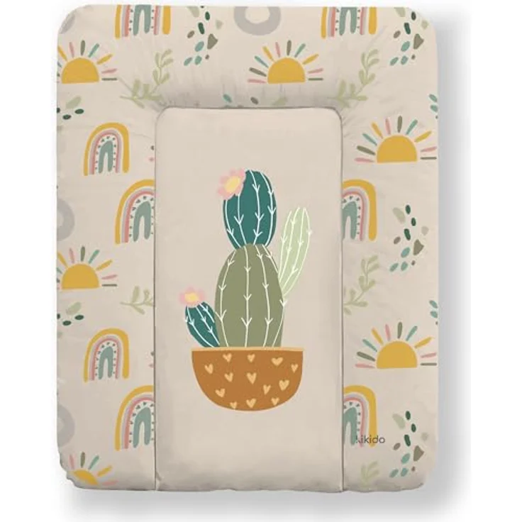 Kikido Wickelauflage 50x70 cm - Kaktus - Baby Wickelauflagen Wasserfest, Abwaschbar und Pflegeleicht - Wickelunterlage Weich Tragbare, Leicht zu Reinigen - OEKO-TEX - Universal-Wickelauflage 50x70 – Bild 2