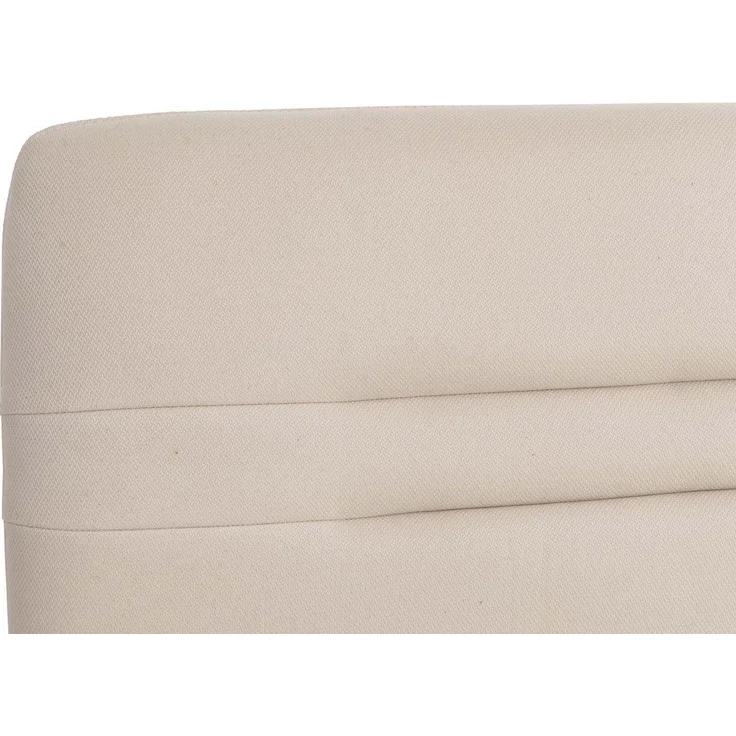 Sitzbank HWC-H70, Esszimmerbank Bank Polsterbank, Rückenlehne Stoff/Textil Edelstahl gebürstet ~ creme-beige 180cm – Bild 4