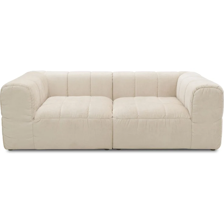 DOMO. collection Sofa 800 019, 2-Sitzer Couch mit Taschenfederkern und gepolsterter Rückenlehne, 2er Bigsofa, Polstergarnitur 113 x 220 x 72 cm (BxTxH), creme – Bild 6