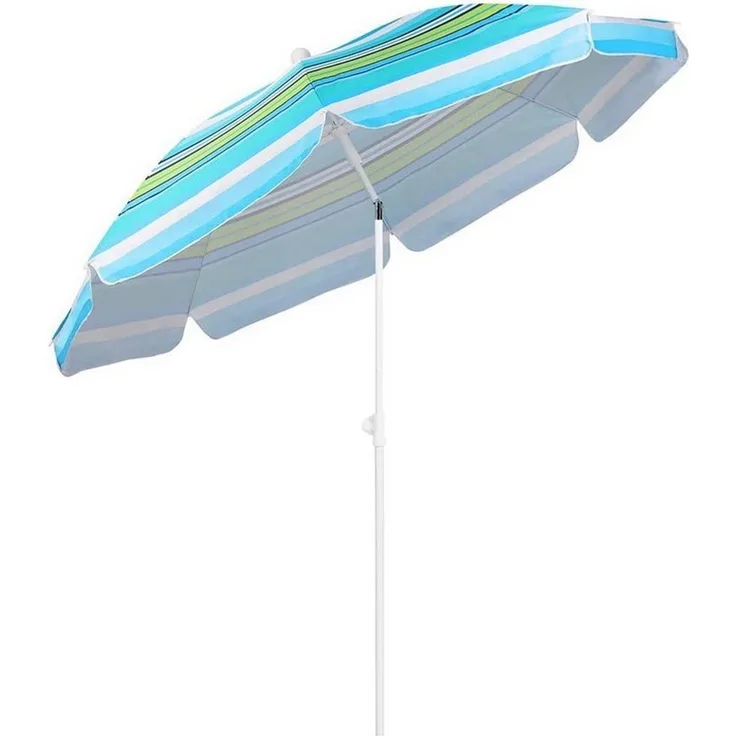 Sekey Balkonschirm 200cm Sonnenschirm Rund Gartenschirm Terrassenschirm mit UV-Schutz 50, Balkonschirm höhenverstellbar, Stabiler Sonnenschirm knickbar