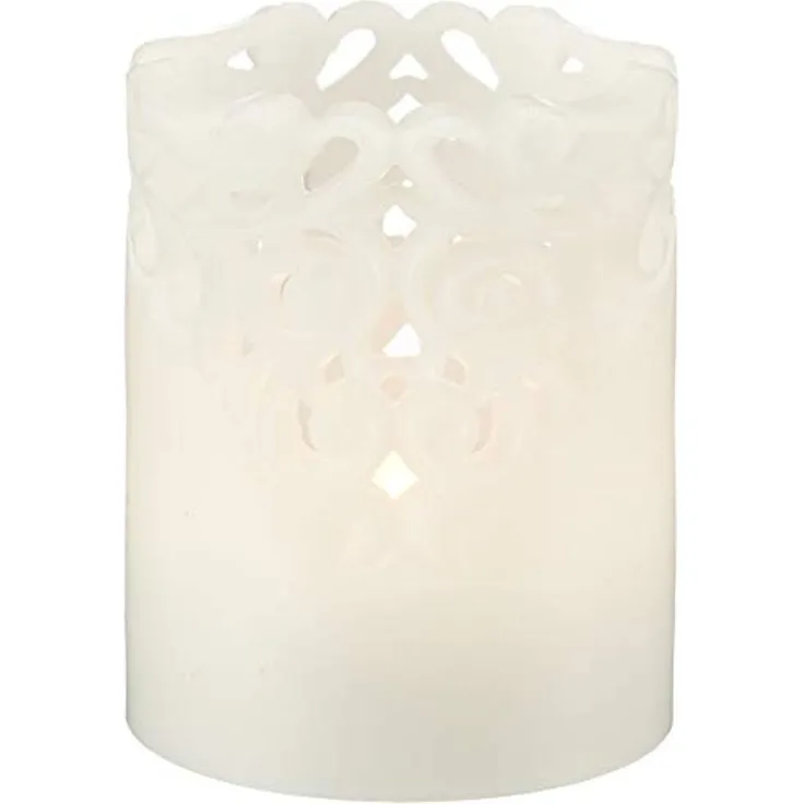 LED-Wachskerze "Clary", Farbe: weiss,