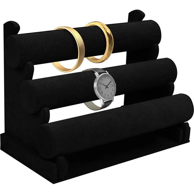 Kurtzy Schmuckständer Schmuck Organizer - 3-stufig, Schwarz - 30 x 17 x 23cm (1 St) – Bild 1