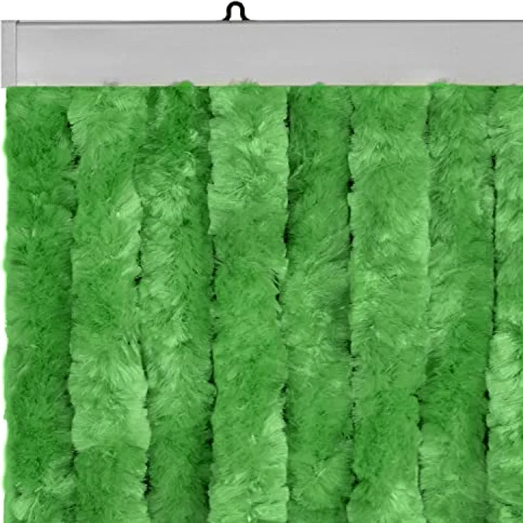 Moritz Flauschvorhang aus Chenille 90 x 200 cm grün Türvorhang als Fliegenschutz Insektenschutz für Camping Wohnwagen – Bild 4