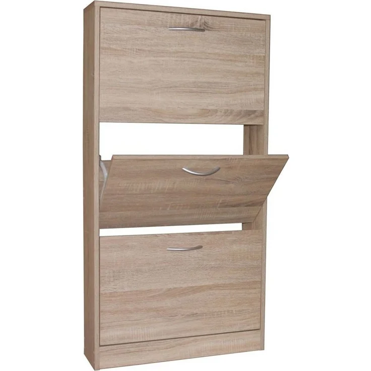 HTI-Line Schuhschrank Schuhschrank Thekla (Stück, 1x Schuhschrank Thekla, ohne Dekoration) Schuhkipper 3 Fächer – Bild 3