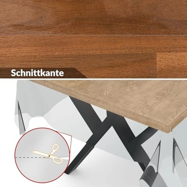 ANRO Tischdecke KLARA abwaschbar Tischfolie transparent Gartentischdecke 0,3mm (Einzelstück 1-tlg), wasserabweisend Durchsichtig Transparent Breite 140cm – Bild 2