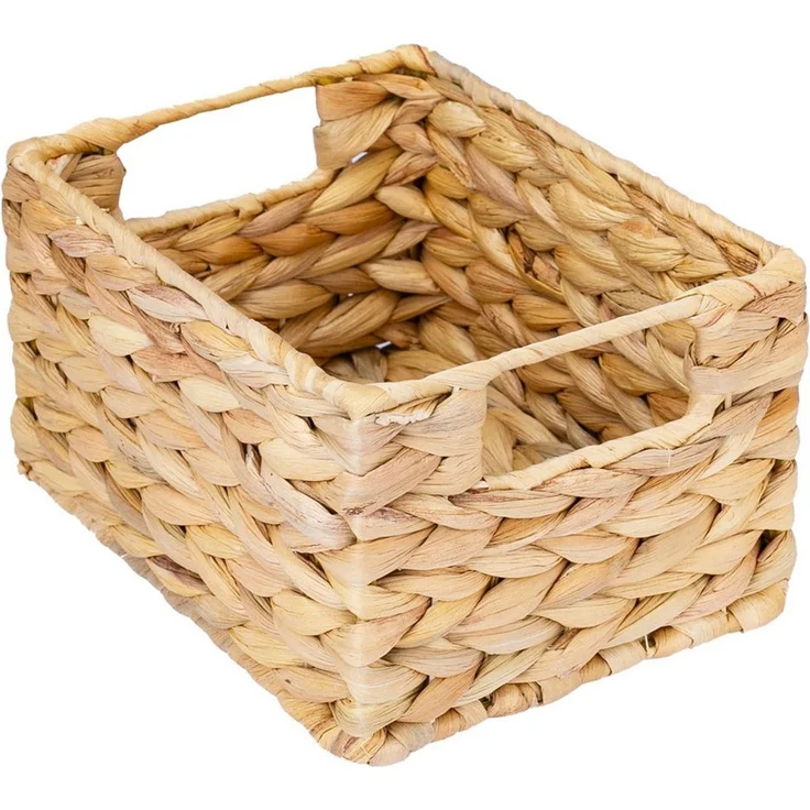 HMF Aufbewahrungskorb Korb geflochten aus Wasserhyazinthe Seegras (2 St), handgefertigter Flechtkorb 22 x 17 x 12 cm – Bild 2