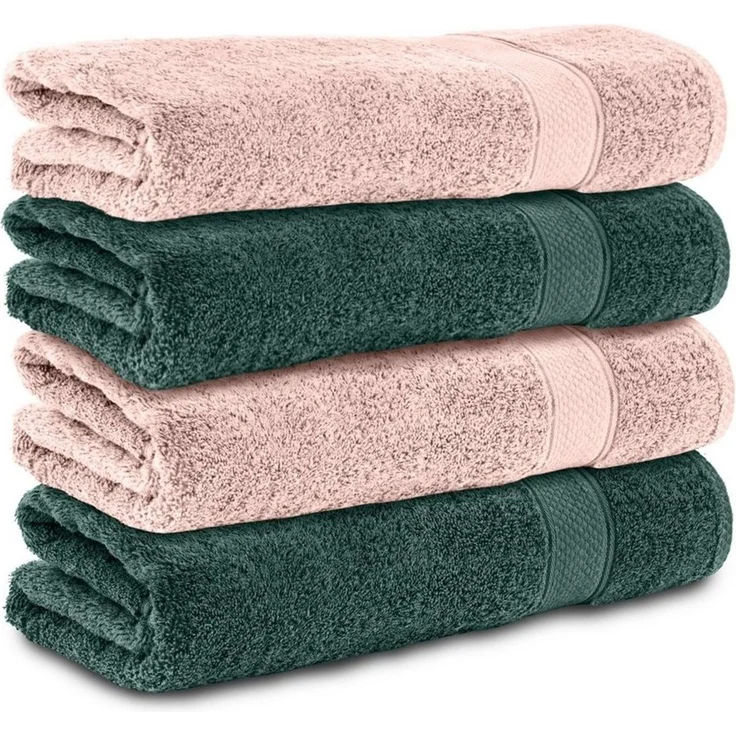 Komfortec Handtuch Set 100% Baumwolle, 470 g/m², Frottee (Set, 4-St), Handtücher 50x100 cm Set, Weich – Bild 5