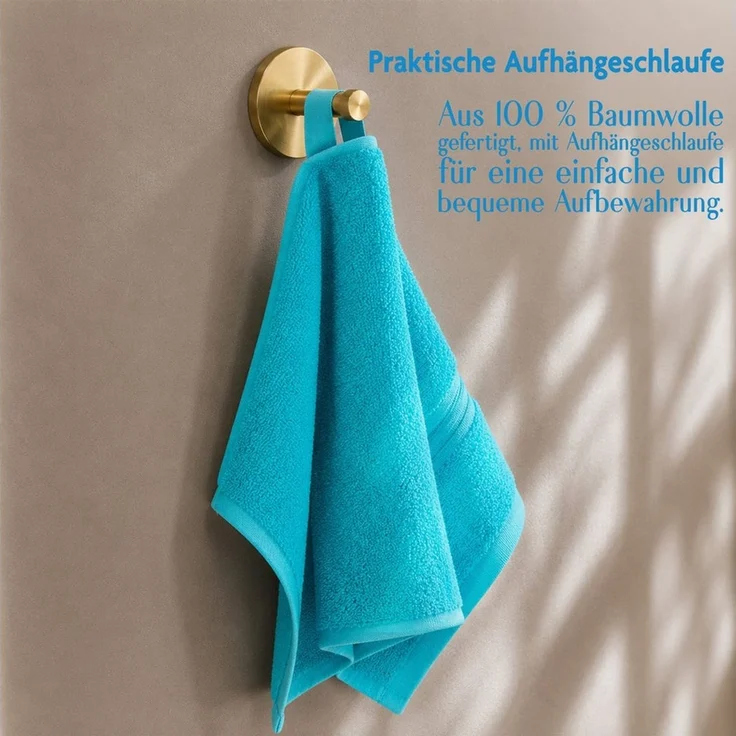 Hammetex Guest Towels Set of 5 30x50 cm – 100% Cotton Terry – Oeko-TEX Certified – Soft, Absorbent – with Hanging Loop – Bild 3