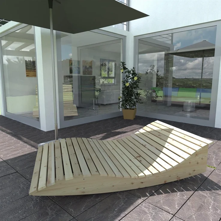 Gartenliege Himmelssofa "Pool-Moni" (Zirbe) 120cm – Bild 5
