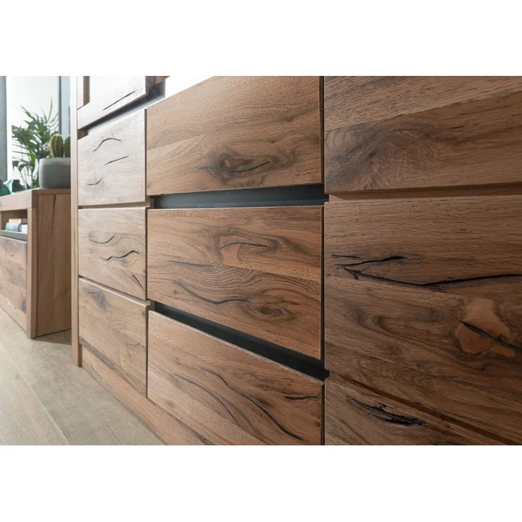 Highboard Wildeiche / Zerreiche 155x43x140 braun geölt MONTREUX #356 – Bild 6